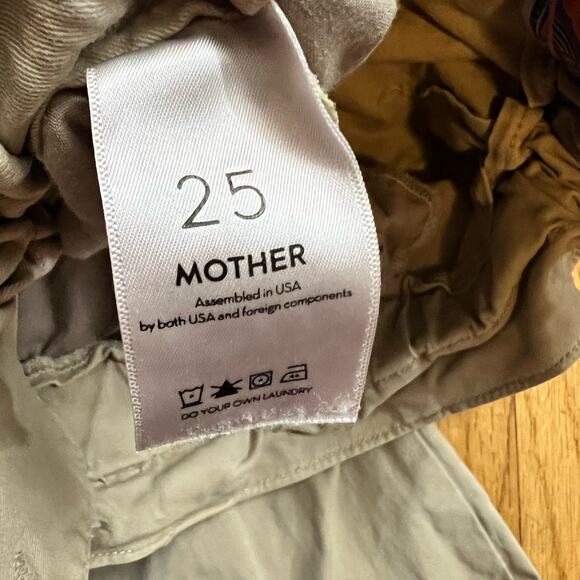 MOTHER DENIM Pants Womens 25 The Yoyo Ruffle Greaser Ankle Khaki Tan Paperbag * - Picture 8 of 15